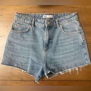 Zara Light Blue Denim Shorts